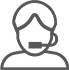 Icon of customer service person.